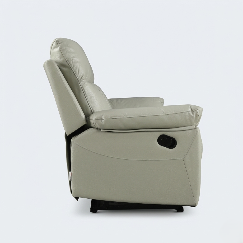 Quantum Half Leather | 3 Seater Recliner | Light Grey