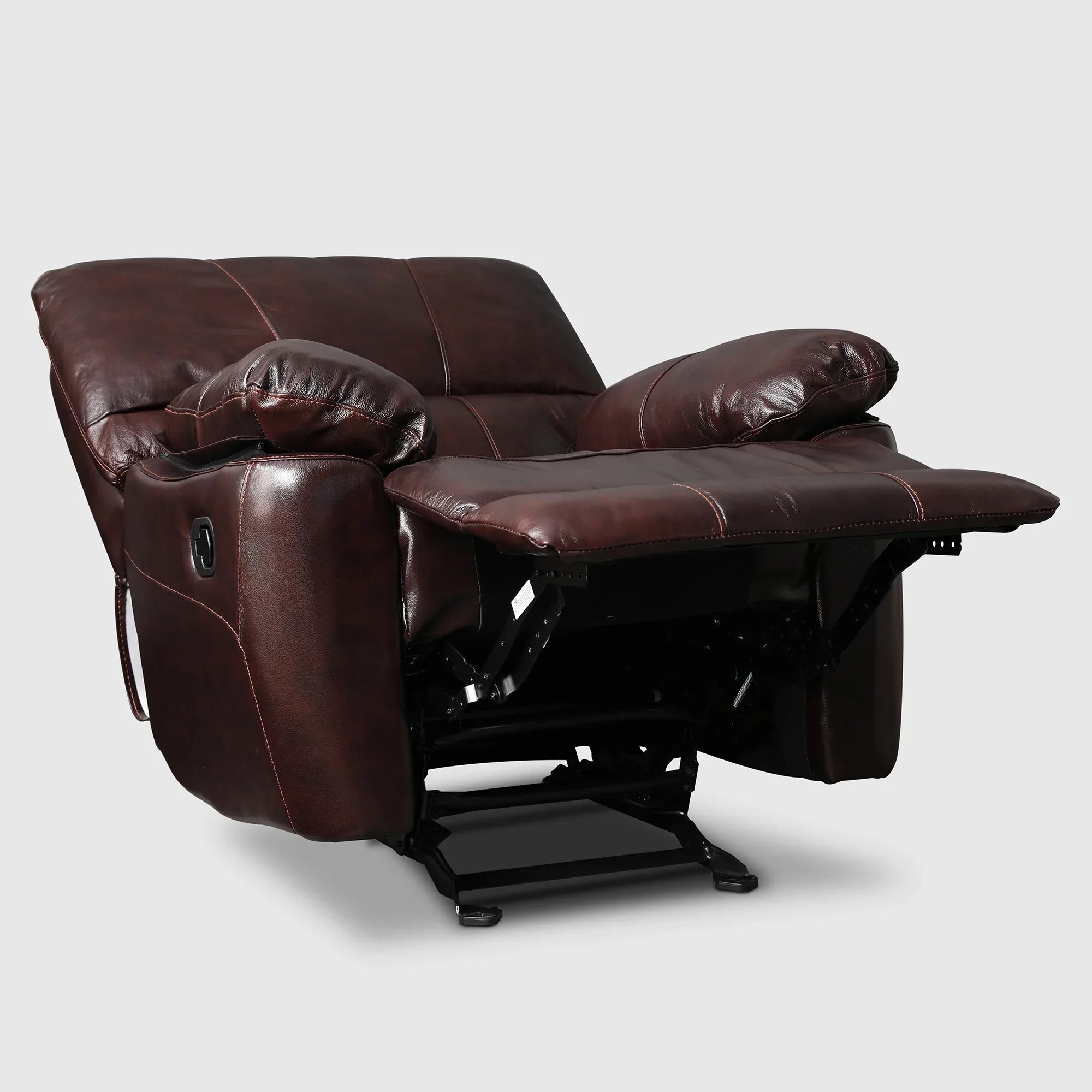 Charles Half Leather Single Seater Recliner - HomeTown