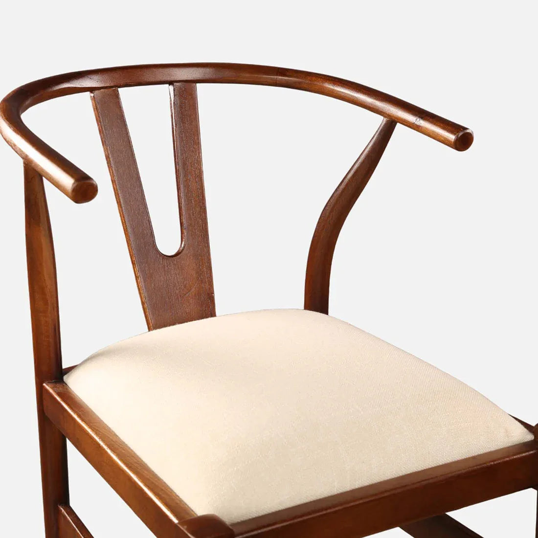 Kira Solidwood Wishbone Chair in Black Colour - HomeTown