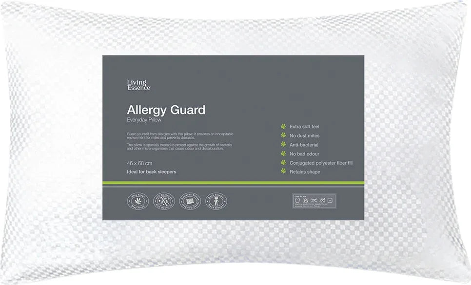 Allergy Guard Anti-Bacterial Pillow 46X68 Cm in White Colour - HomeTown