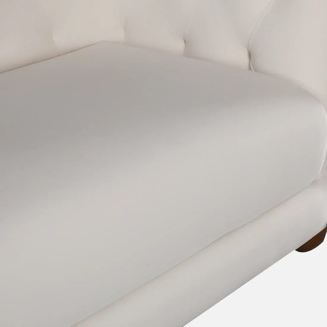 Valentina Fabric Three Seater Sofa in White Colour - HomeTown