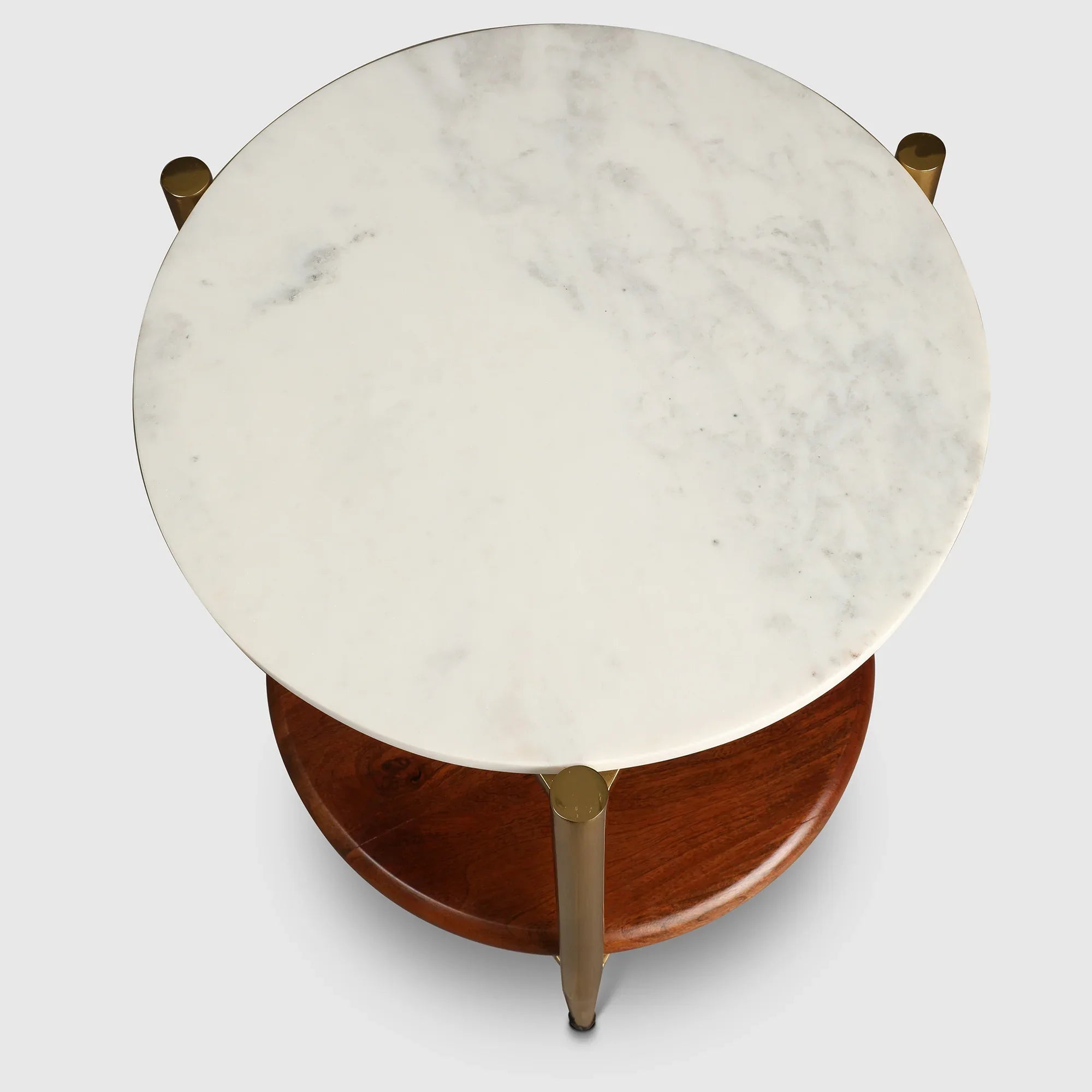 Amira Metal Side Table in Walnut Colour - HomeTown