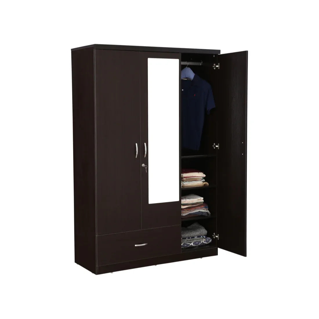 Utsav Three Door Wardrobe with Mirror - HomeTown