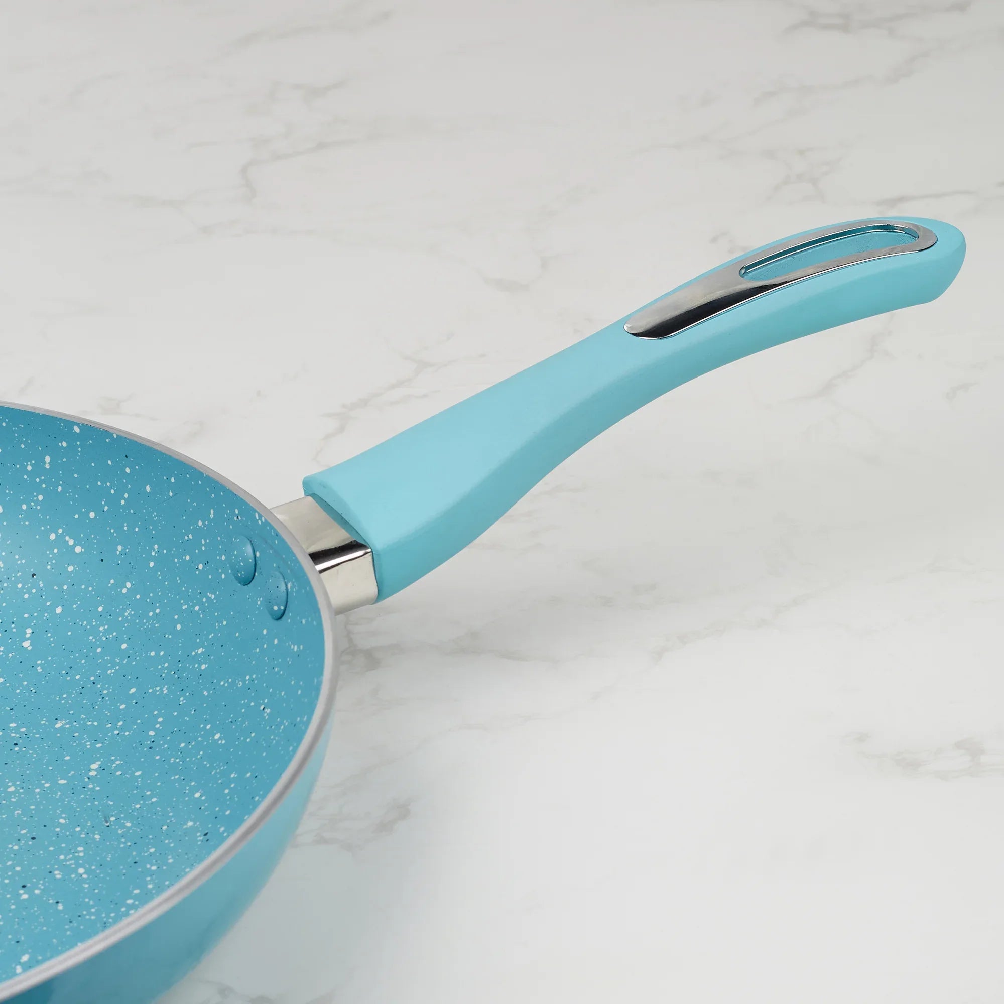 MasterCook+ 100% Virgin Aluminium Non-Stick Fry Pan 24cm in Teal Colour - HomeTown