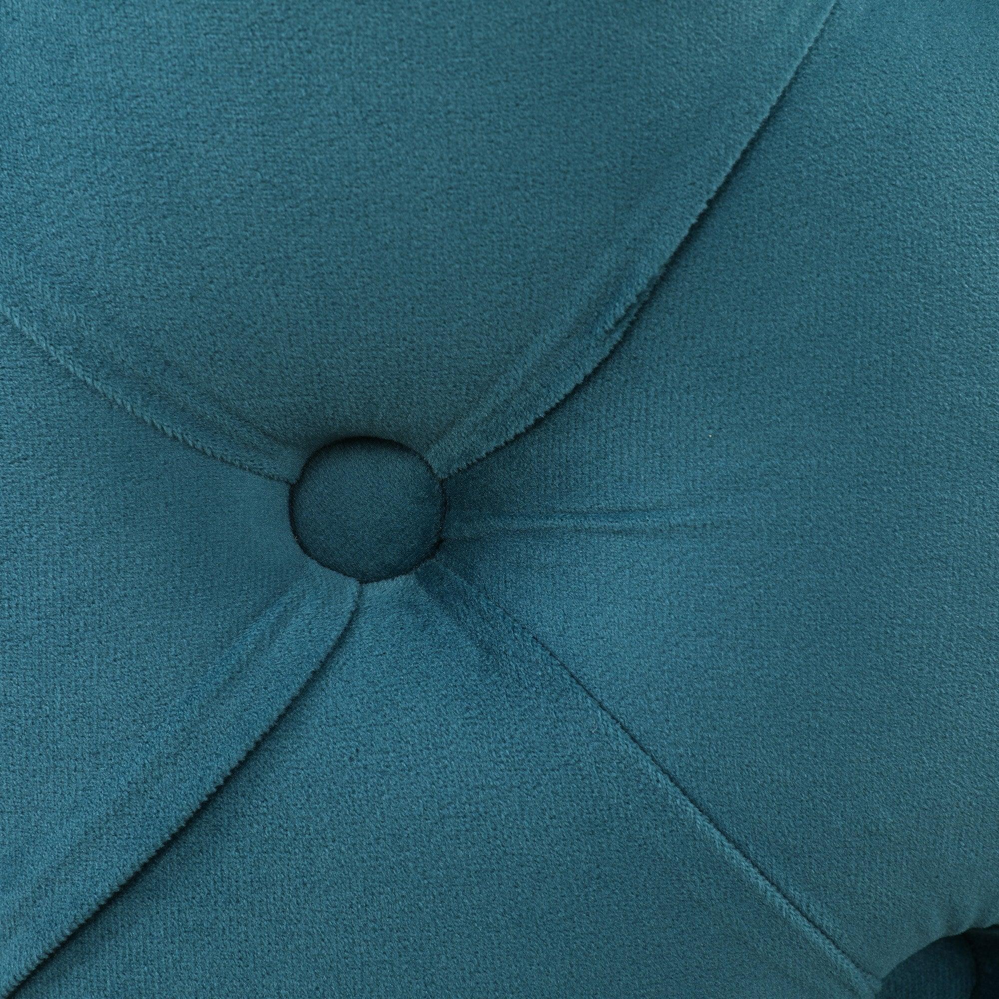 Chester Fabric Ottomans in Emerald Colour - HomeTown