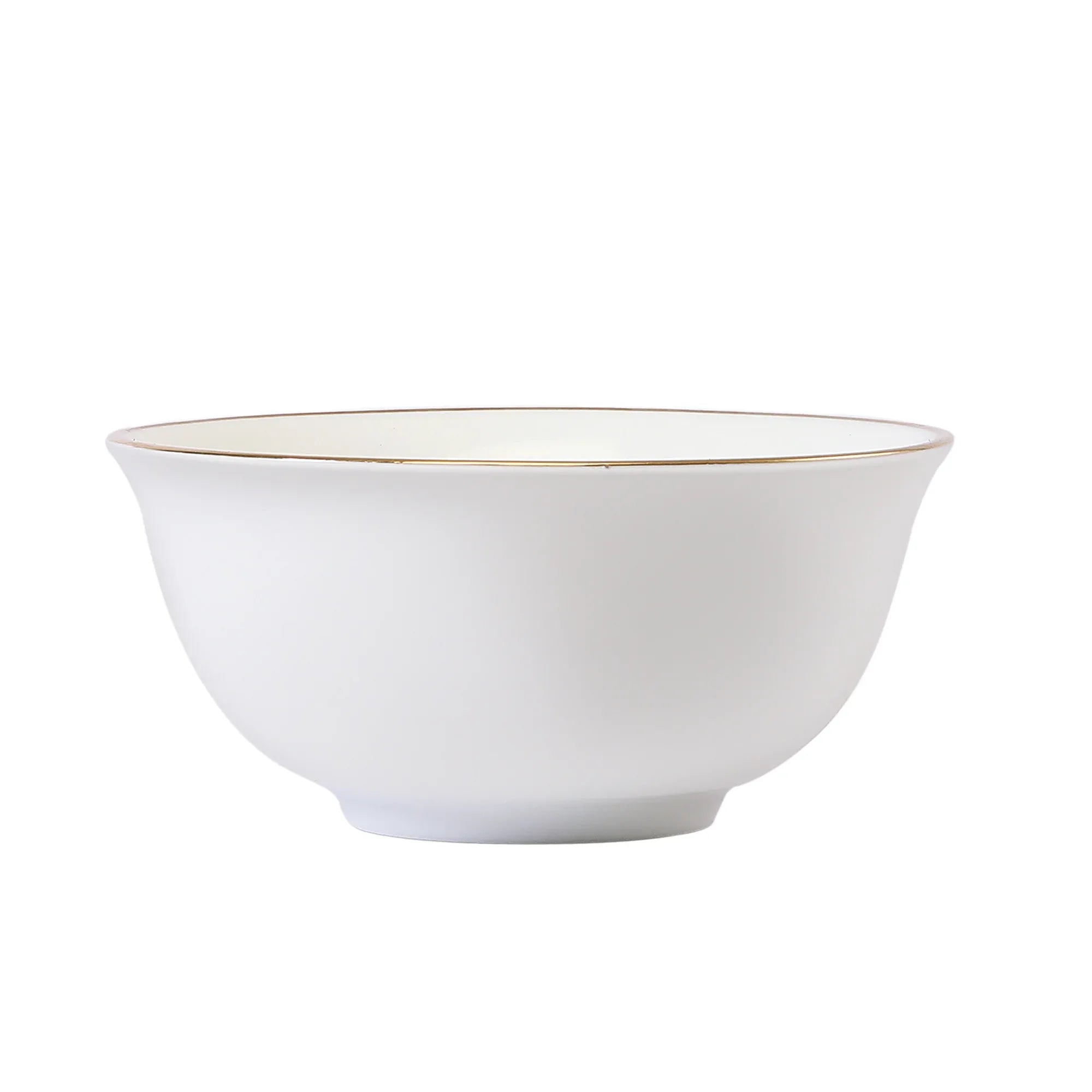 Amour Porcelain Dinner Set of 33 Pcs in Real Gold Plating & White Colour - HomeTown