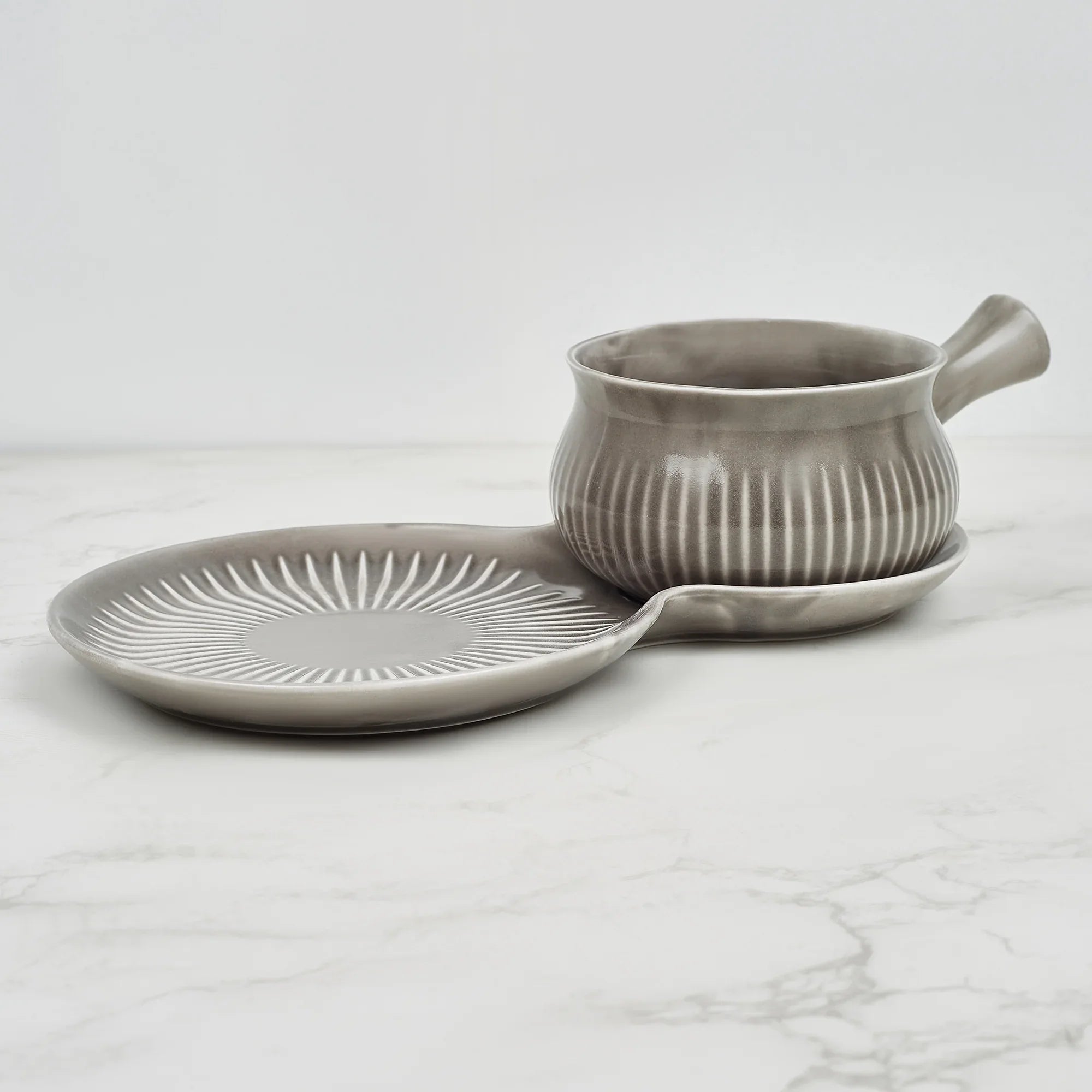 Ace Ceramic Soup Cup & Serving Platter Combo in Assorted Colour - HomeTown