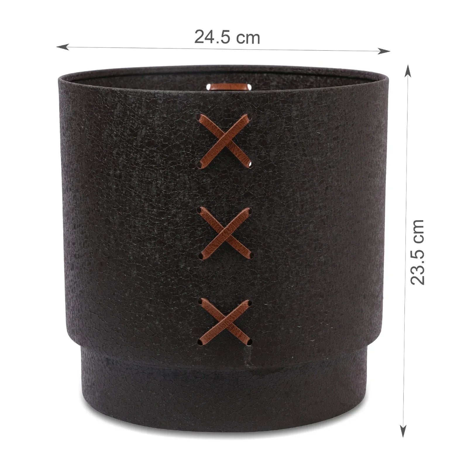 Cosmos Metal Planter 22 cm in Brown Colour - HomeTown