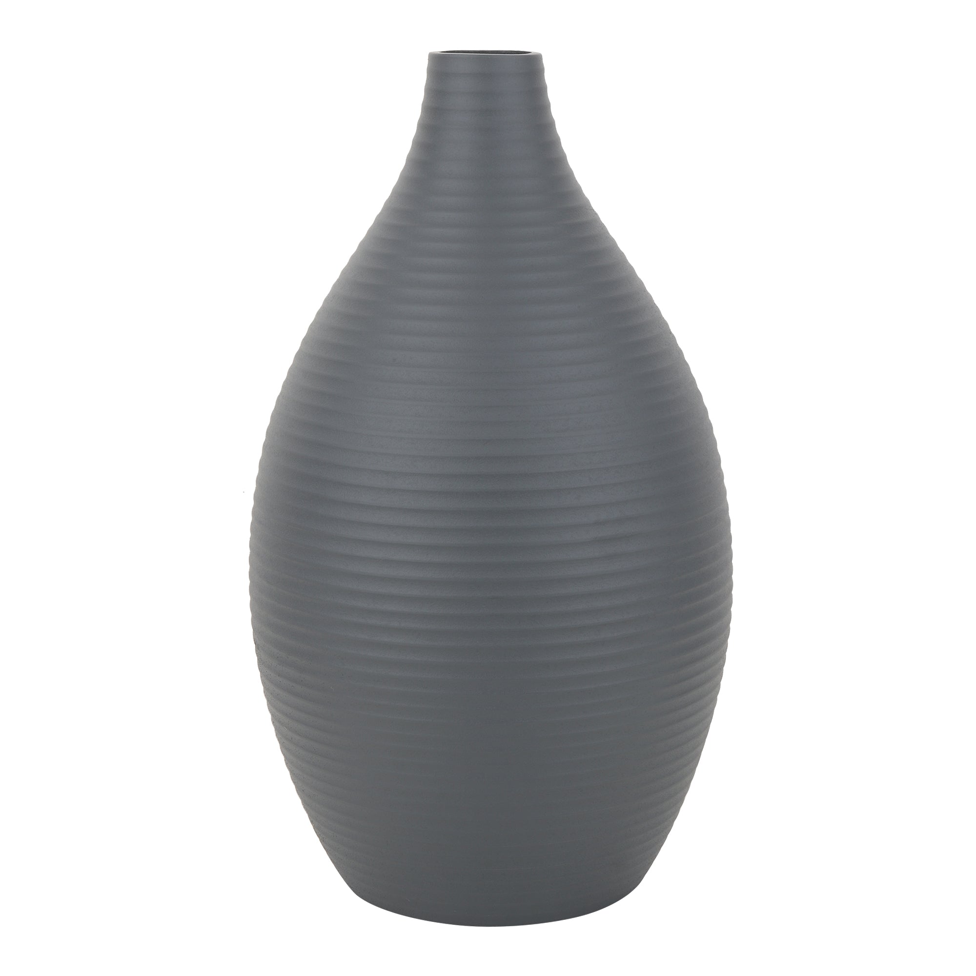 Vesera Graphite Black Enamel Vase