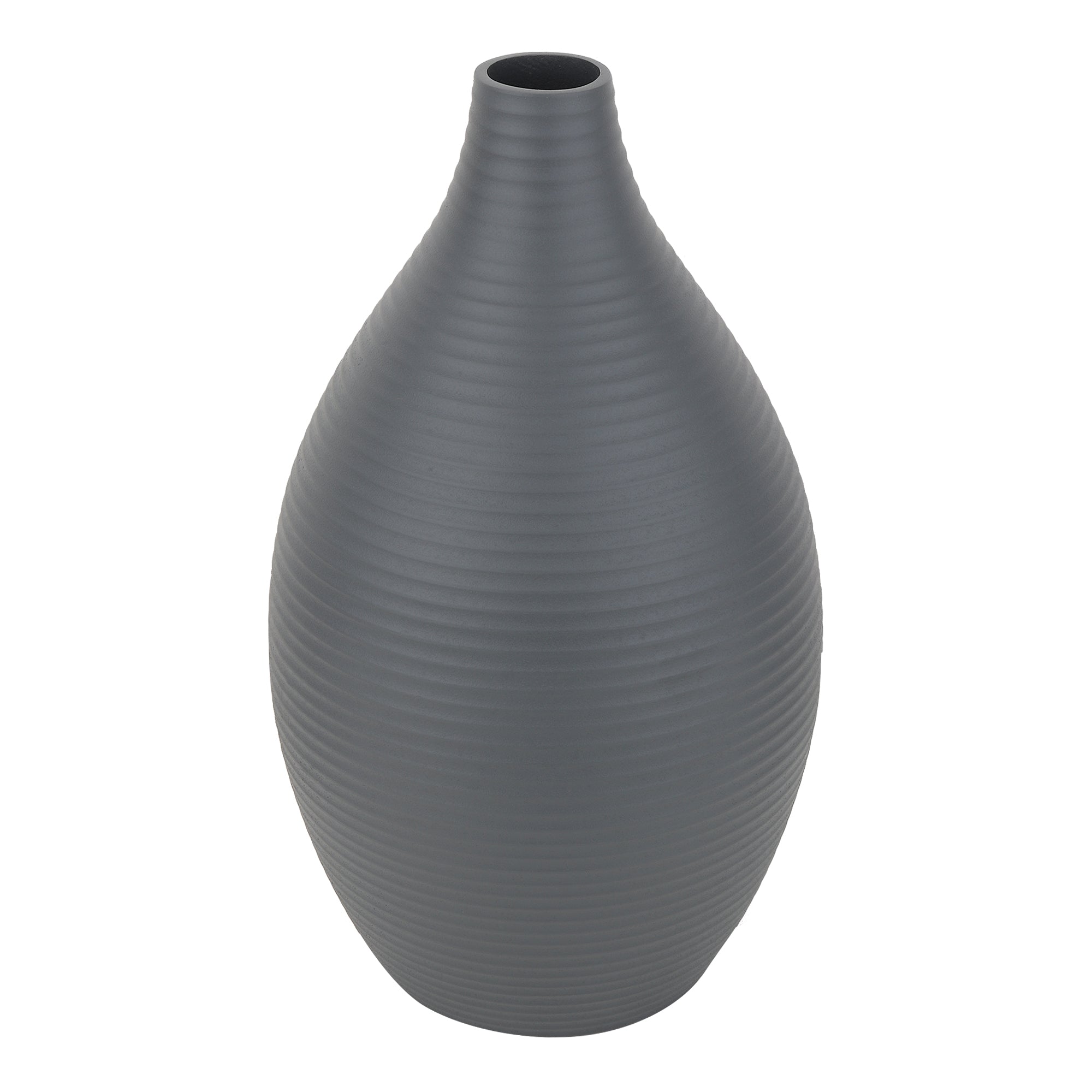 Vesera Graphite Black Enamel Vase