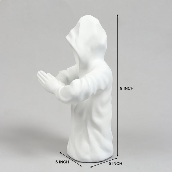 De Massion Hooded Warrior in White dimensions
