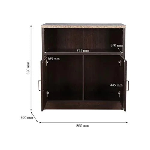 Murano Engineered Wood Small Storage Sideboard in Wenge Colour - HomeTown