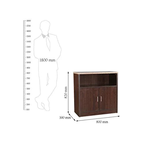 Murano Engineered Wood Small Storage Sideboard in Wenge Colour - HomeTown