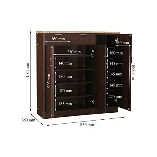 Murano Engineered Wood Storage Cabinet in Wenge Colour - HomeTown