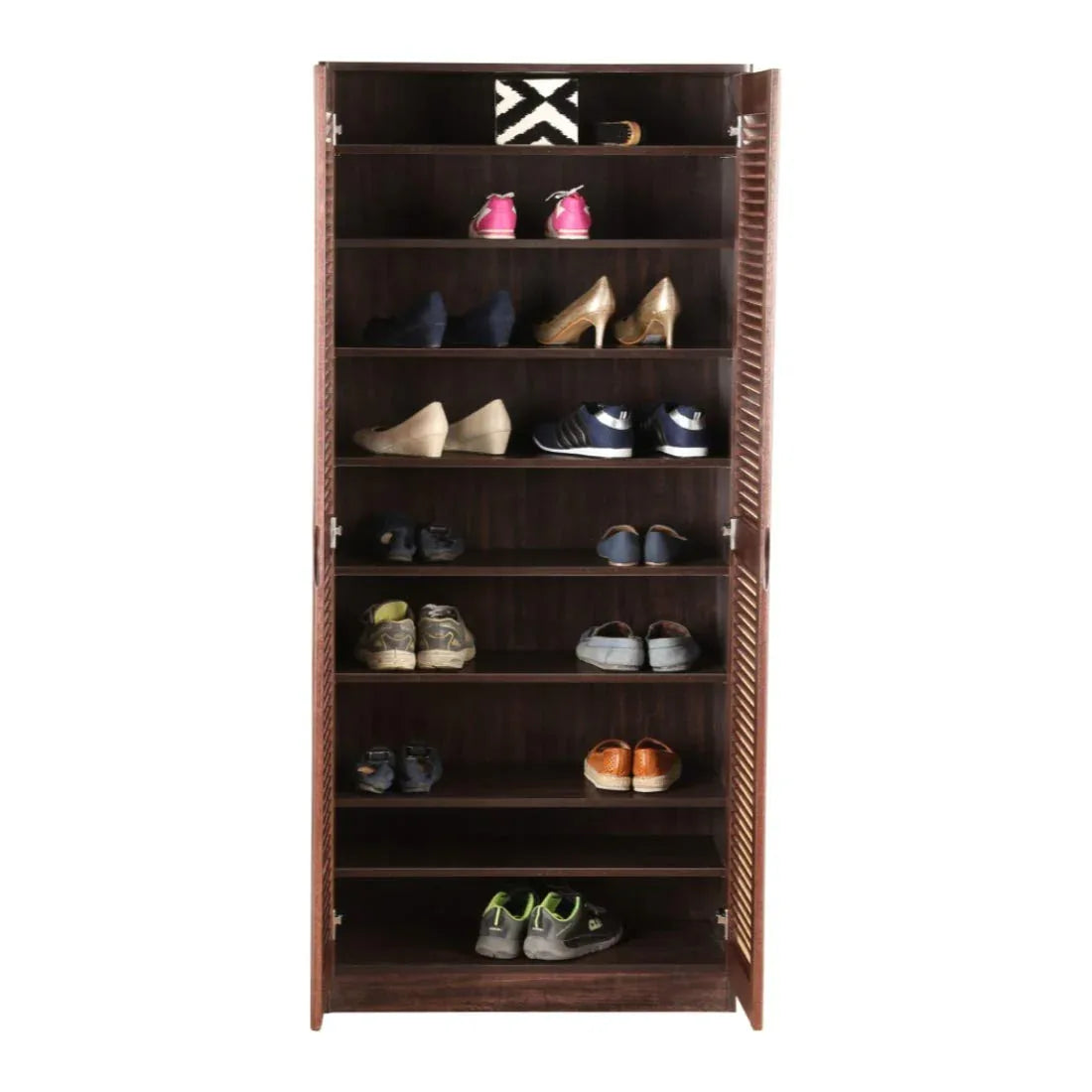Pamela Engineered Wood Shoe Rack in Oak Colour - HomeTown