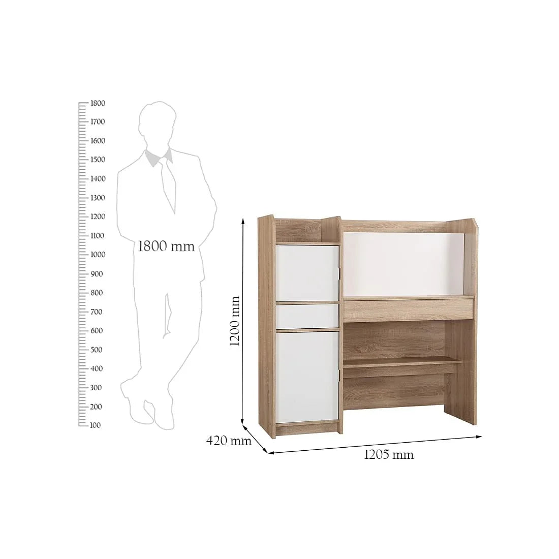 Florence Study Table in White Colour - HomeTown