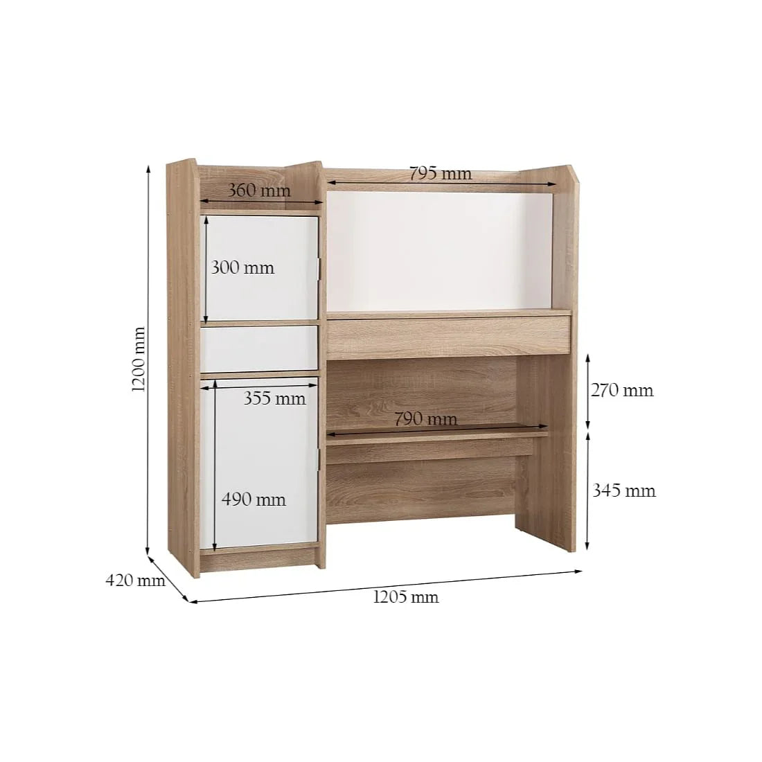 Florence Study Table in White Colour - HomeTown