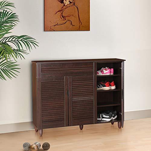 Carry Engineered Wood Shoe Rack in Wenge Colour - HomeTown