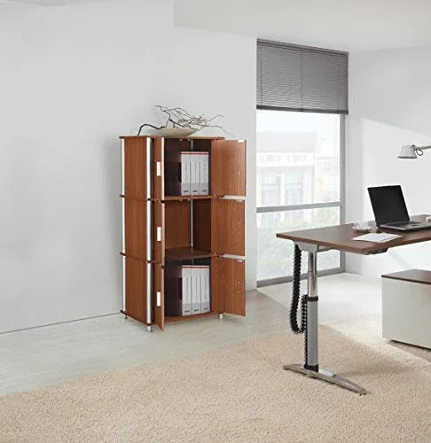 Jacob Engineered Wood 3 Tier Multipurpose Cabinet in Oak Colour - HomeTown