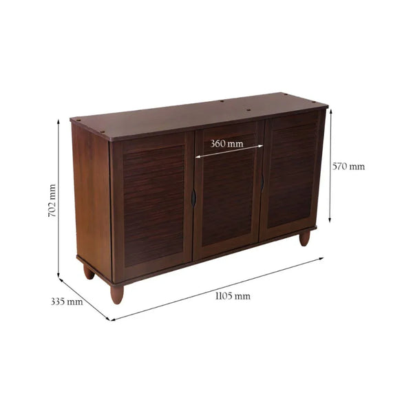 Cyra Engineered Wood Shoe Rack in Wenge Colour dimensions