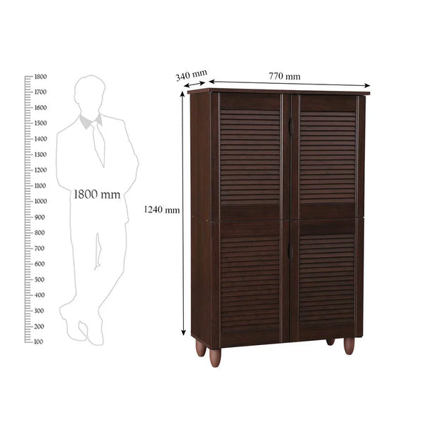 Gayle Shoe Rack Wenge dimensions