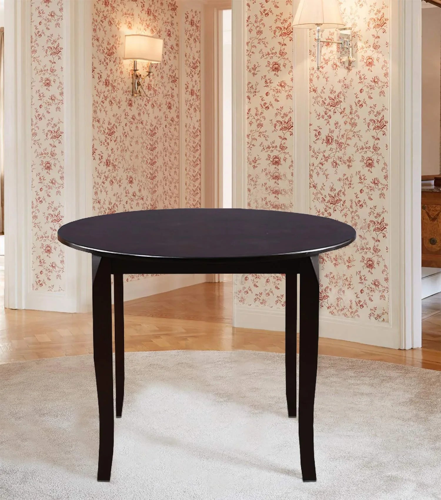 Cardiff Rubber Wood Four Seater Dining Table in Expresso Finish - HomeTown