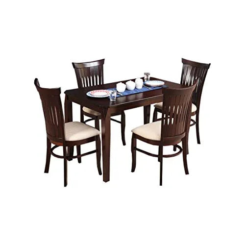 Cardiff Solidwood 4 Seater Dining Set in Expresso Colour - HomeTown