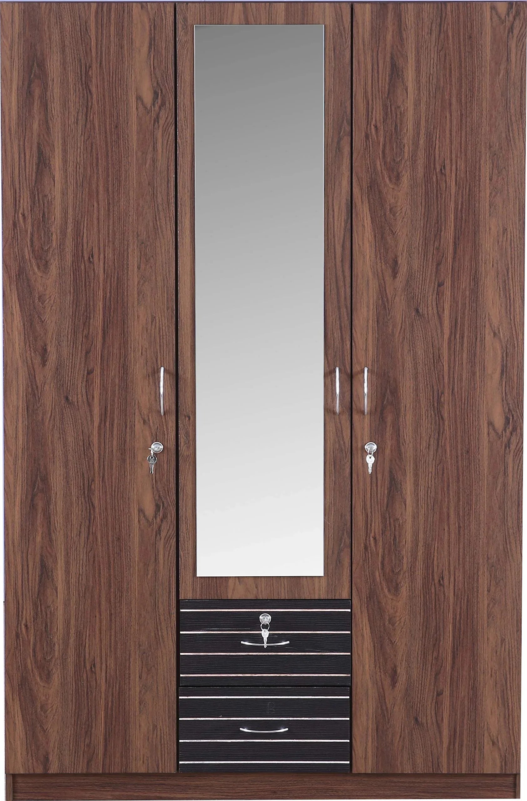 Molly Engineered Wood Three Door Wardrobe