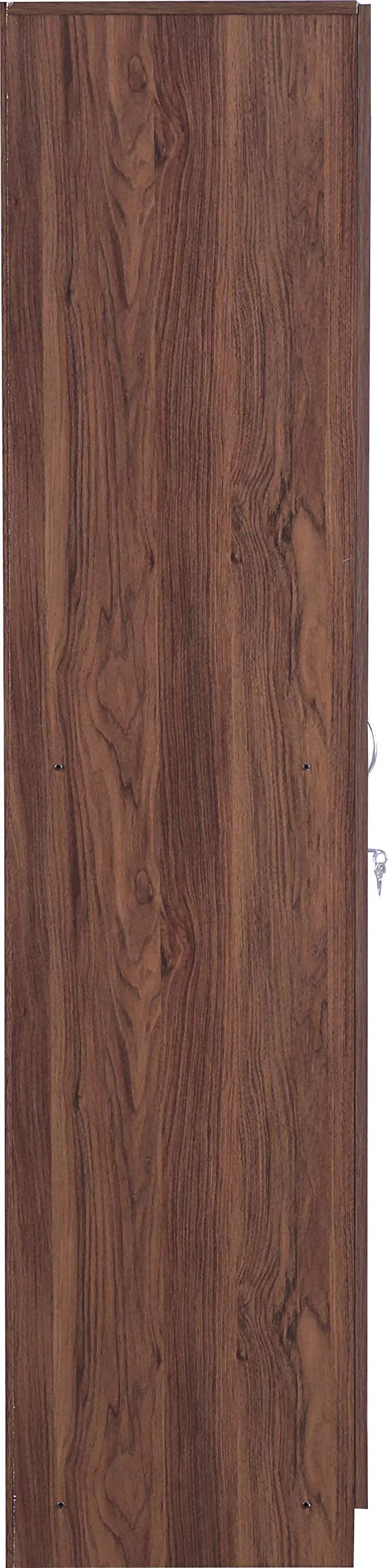 Molly Engineered Wood Four Door Wardrobe with Mirror in Walnut Finish - HomeTown