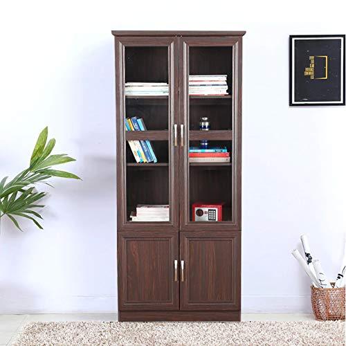 Camilla Engineered Wood Book Shelf with Door in Walnut Colour - HomeTown