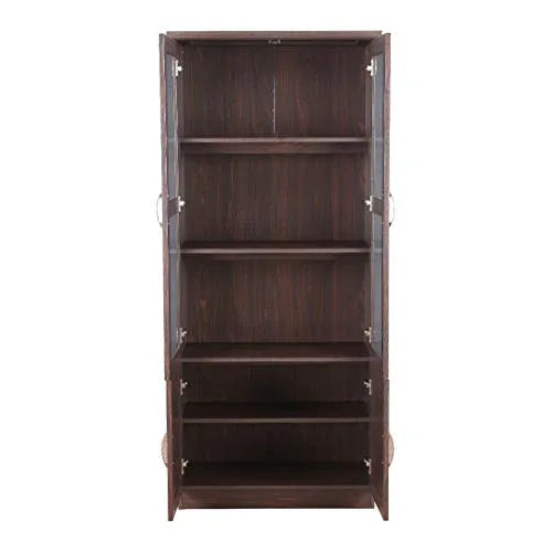 Camilla Engineered Wood Book Shelf with Door in Walnut Colour - HomeTown