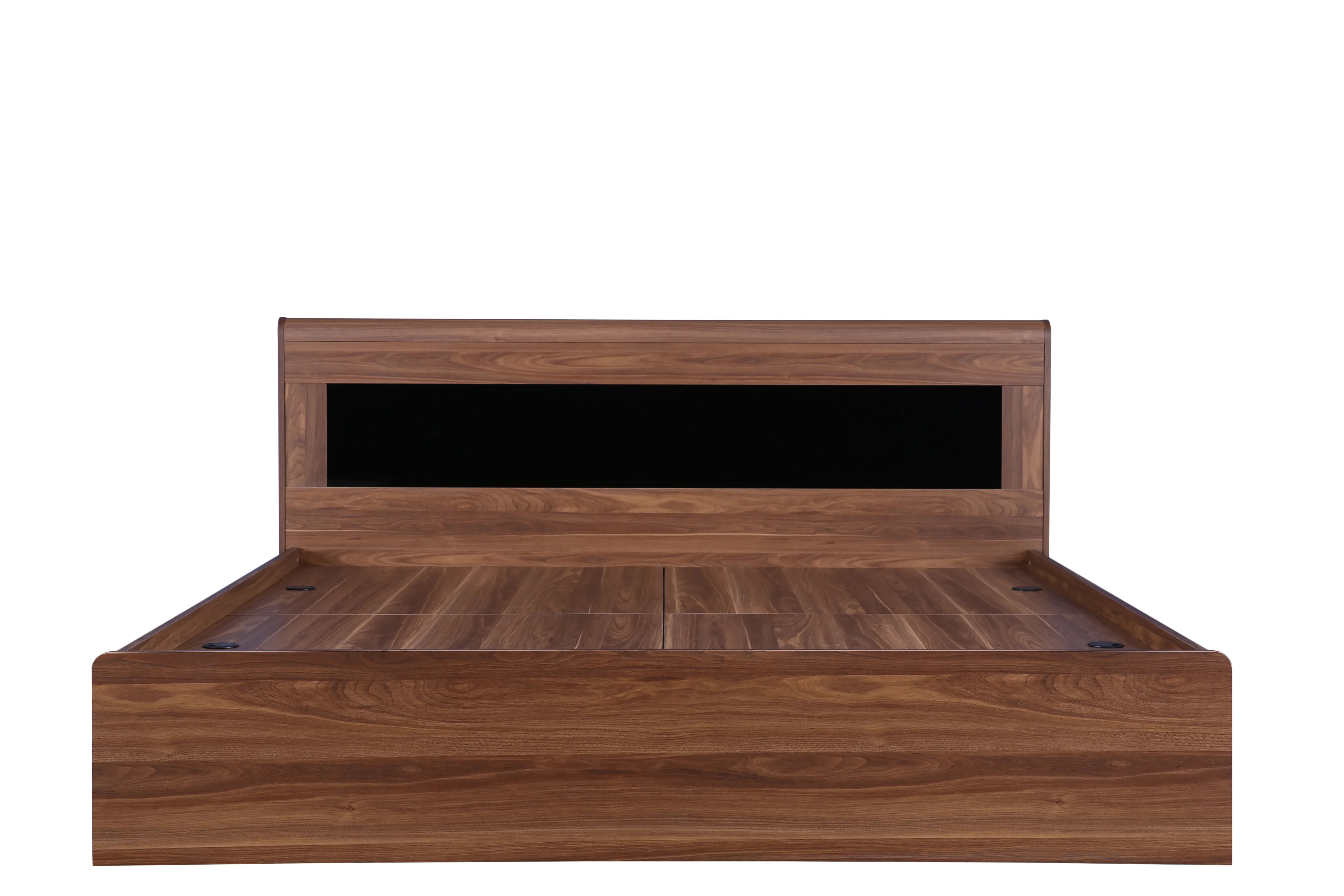 Archer King Bed with Box storage in Walnut Colour - HomeTown