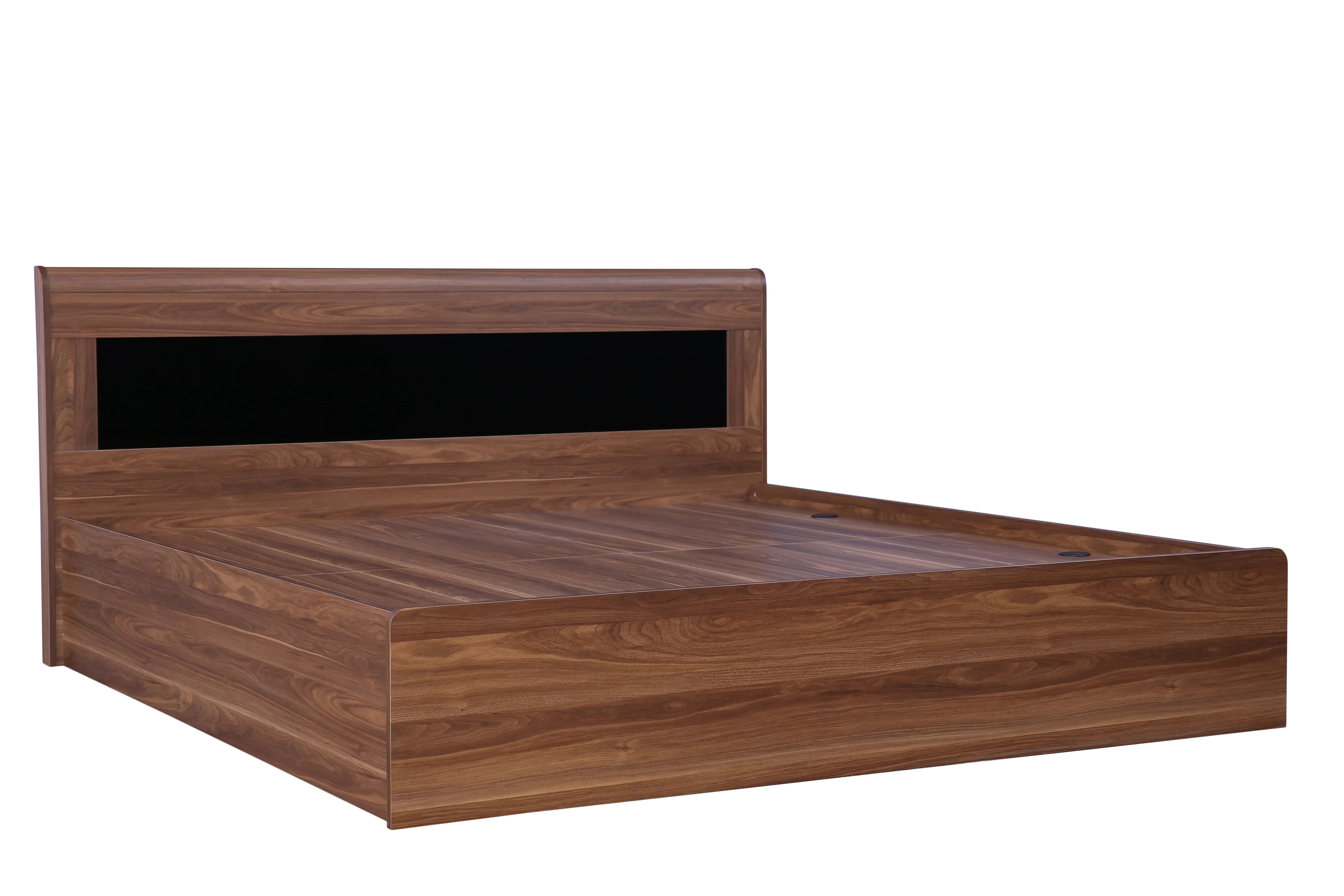 Archer King Bed with Box storage in Walnut Colour - HomeTown