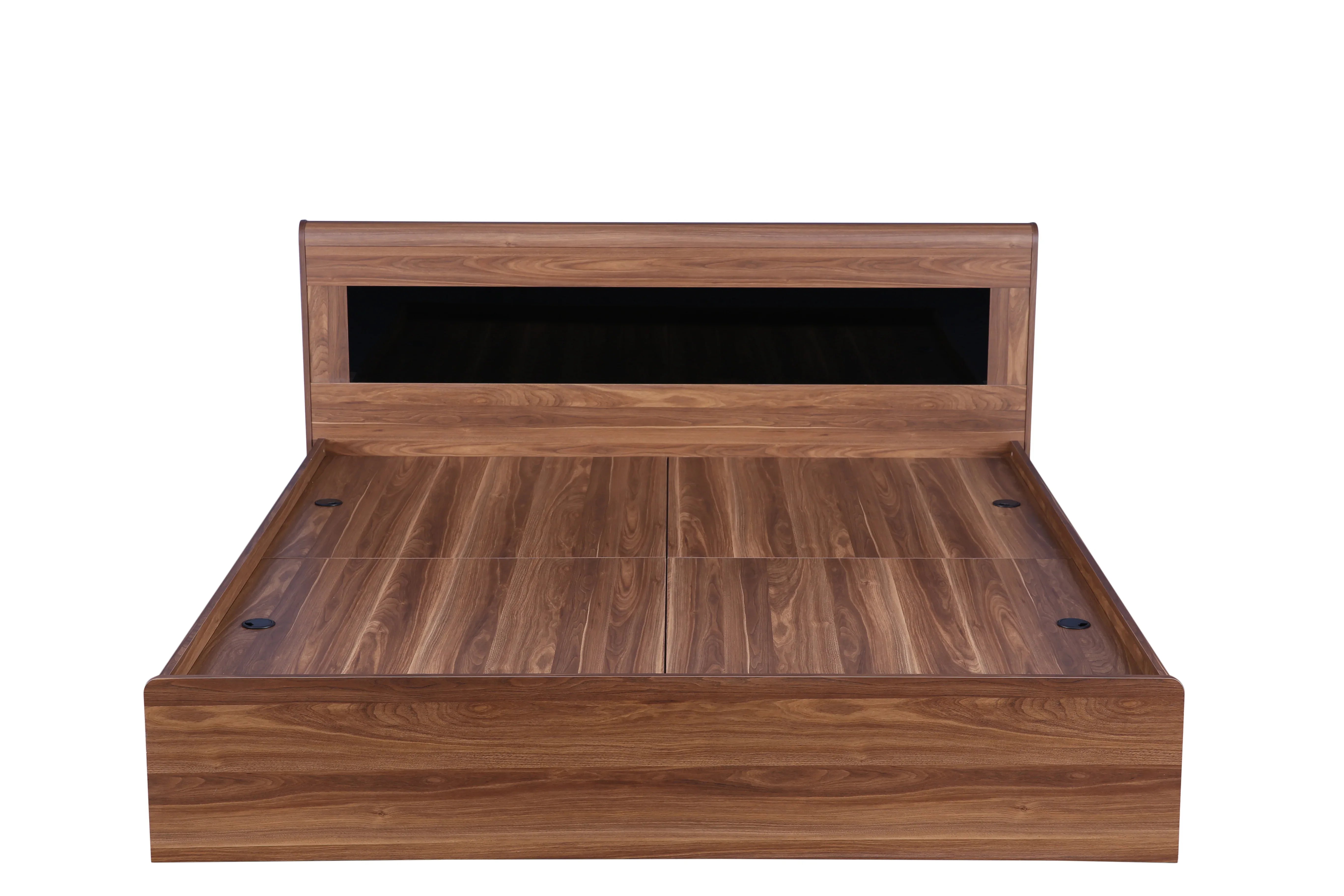 Archer King Bed with Box storage in Walnut Colour - HomeTown