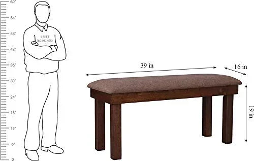 Hopton Solid Wood Bench dimensions