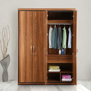 Archer Four door Wardrobe in Walnut Colour - HomeTown