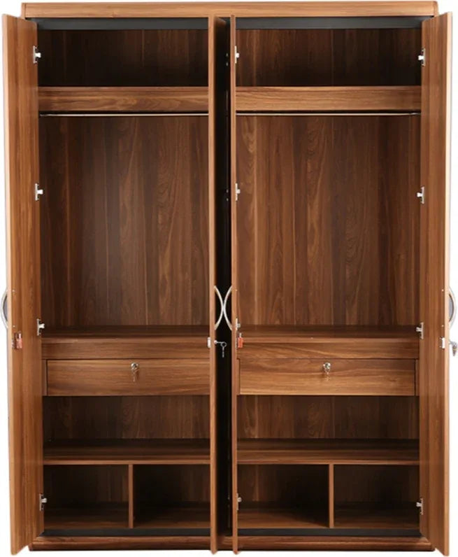 Archer Four door Wardrobe in Walnut Colour - HomeTown