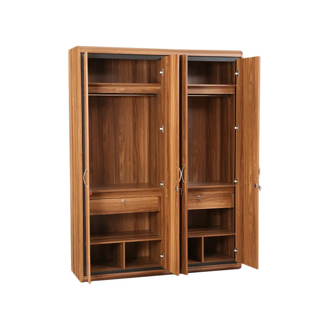 Archer Four door Wardrobe in Walnut Colour - HomeTown