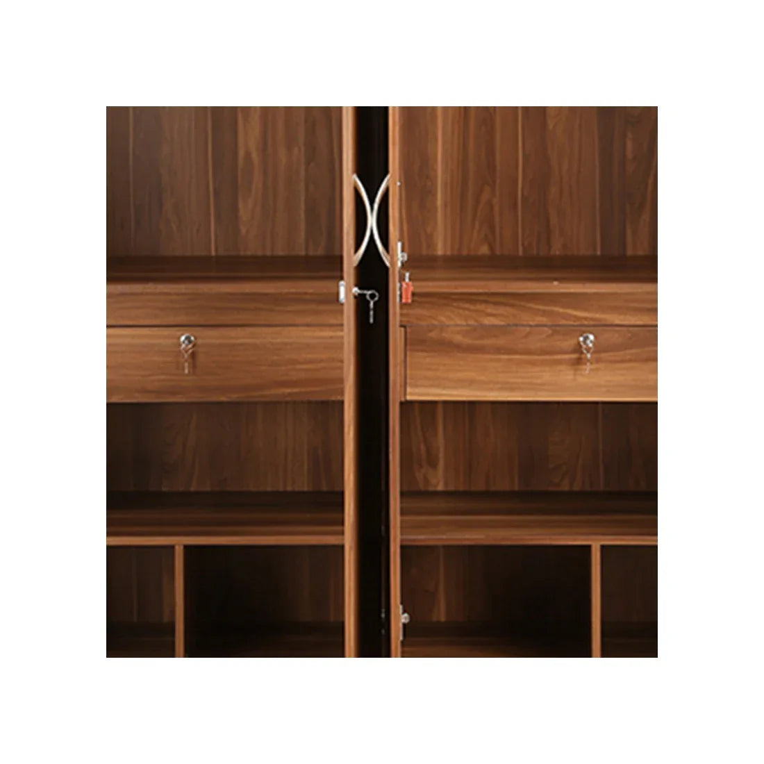 Archer Four door Wardrobe in Walnut Colour - HomeTown