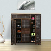 Clayton Engineered Wood Shoe Rack in Wenge Colour - HomeTown