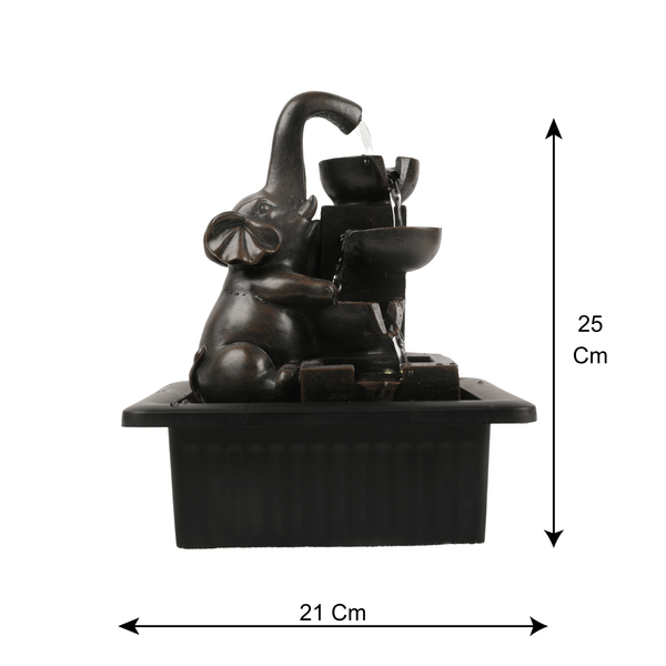 Impression Polyresin Elephant Water Fountain in Brown Colour dimensions
