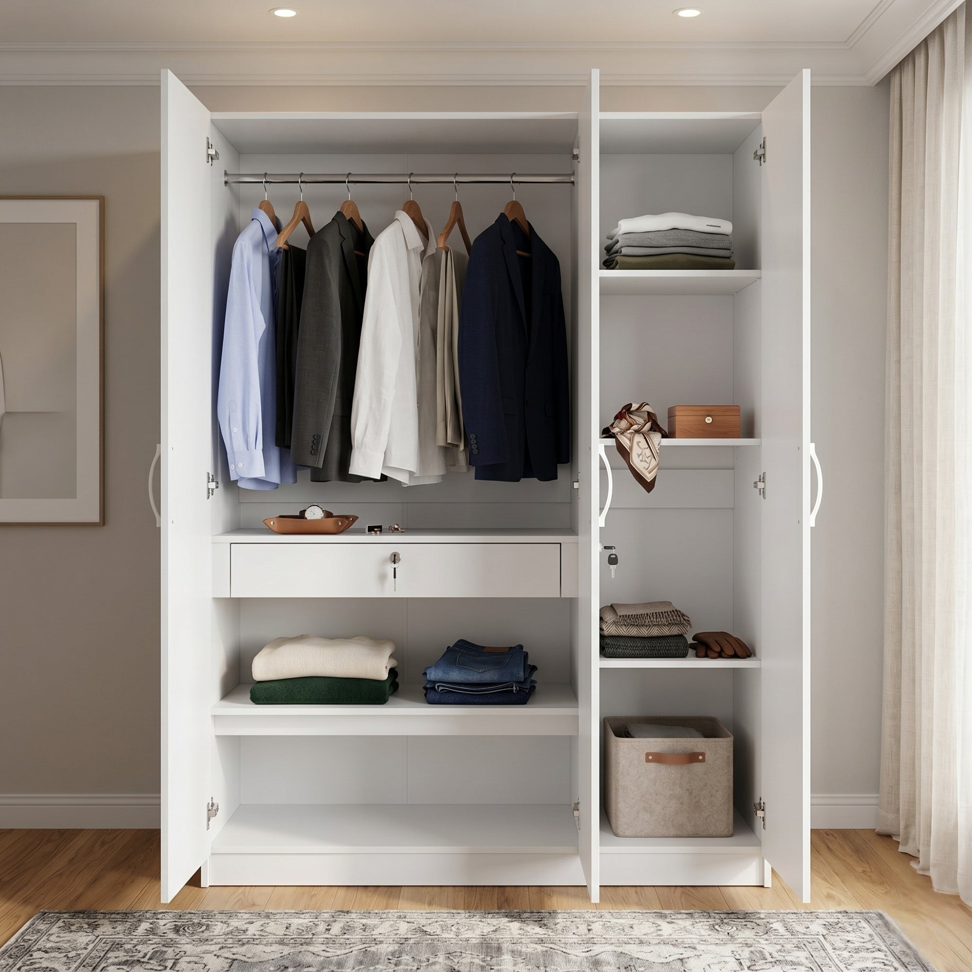 ALLEN PLUS 3 DOOR WARDROBE WHITE