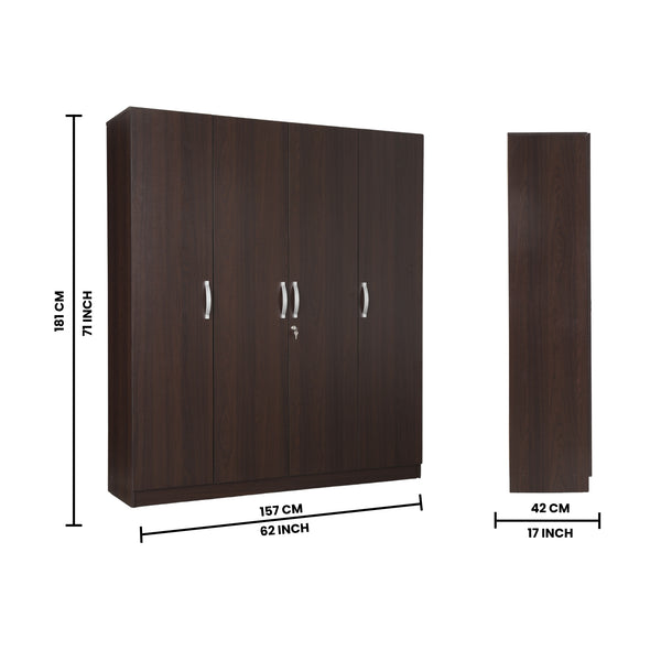 Willy Plus 4 Door Wardrobe Wlt dimensions
