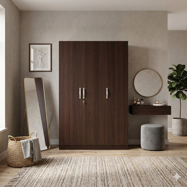 WILLY PLUS 3 DOOR WARDROBE WALNUT dimensions