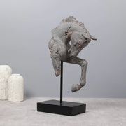 Miraya Galloping Horse on Stand Figurine Brown 43cm by Living Essence - HomeTown