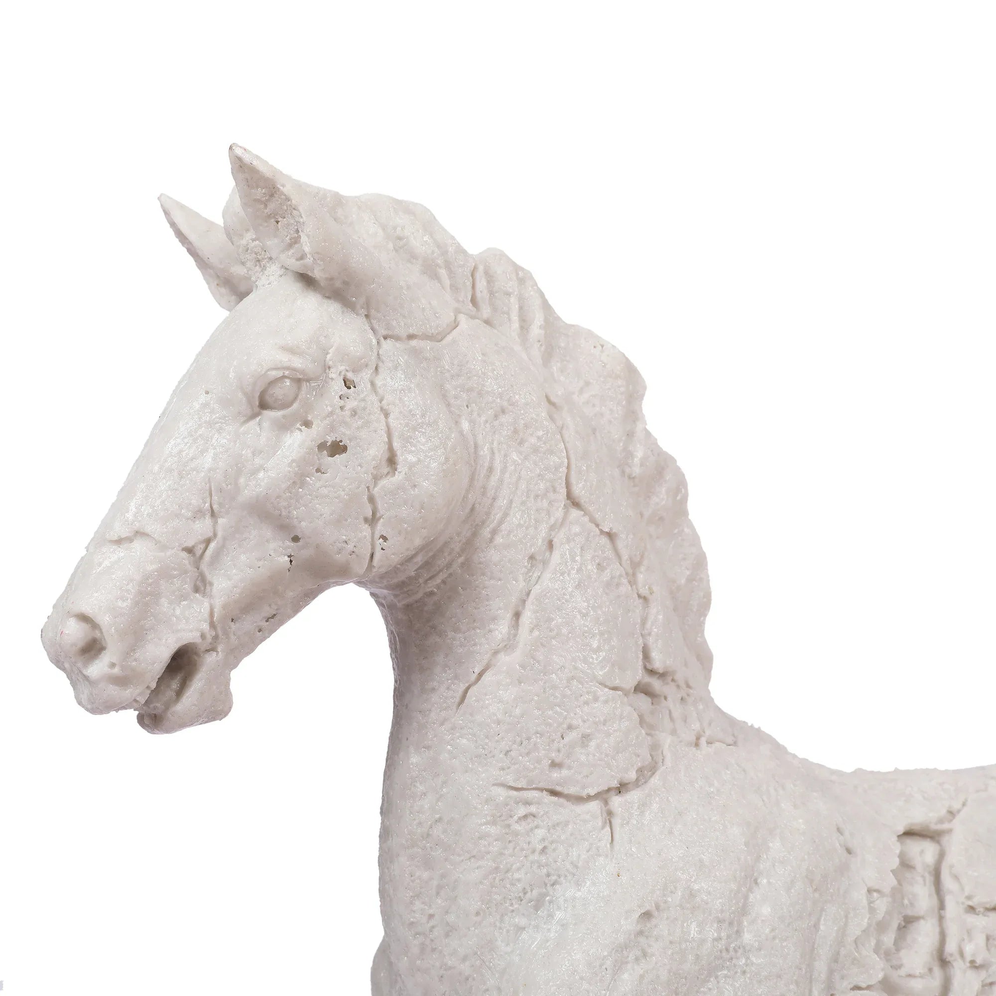 Miraya Horse on Stand Figurine White 42cm by Living Essence - HomeTown