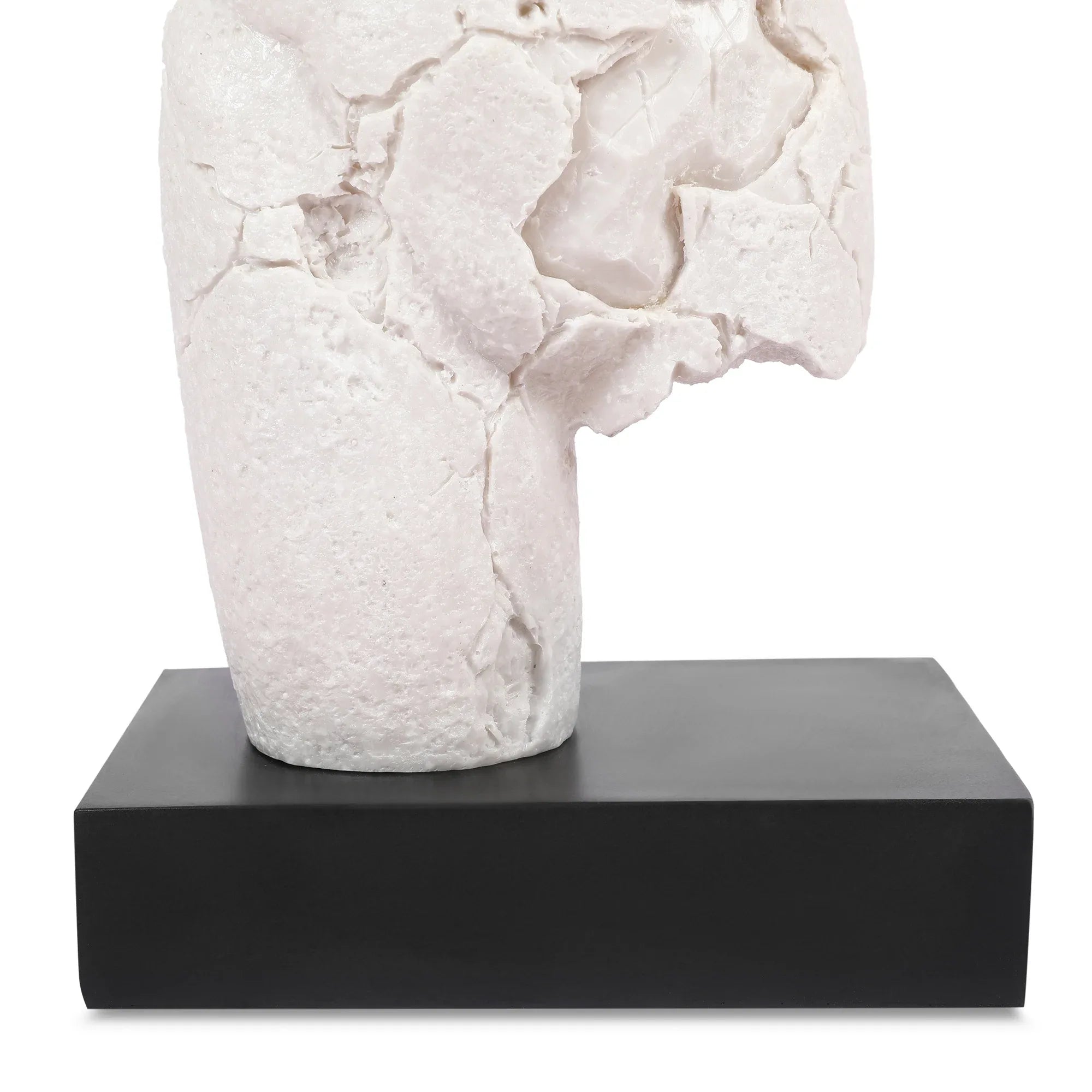 Miraya Human Torso Polyresin Figurine White 45cm by Living Essence - HomeTown