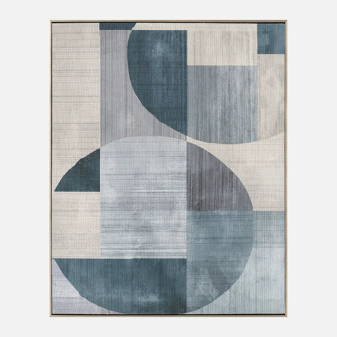 Ilsa Contemporary Geometric hand finished canvas painting grey 80x100cm - HomeTown
