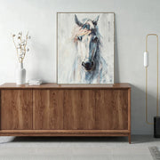 Ilsa Horse hand finished canvas painting grey 80x100cm - HomeTown