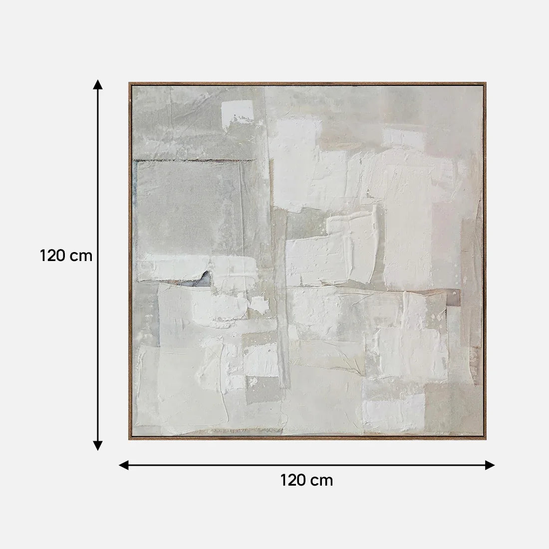 Ilsa Minimalist Modern hand finished canvas painting brown 120x120cm V-1 - HomeTown